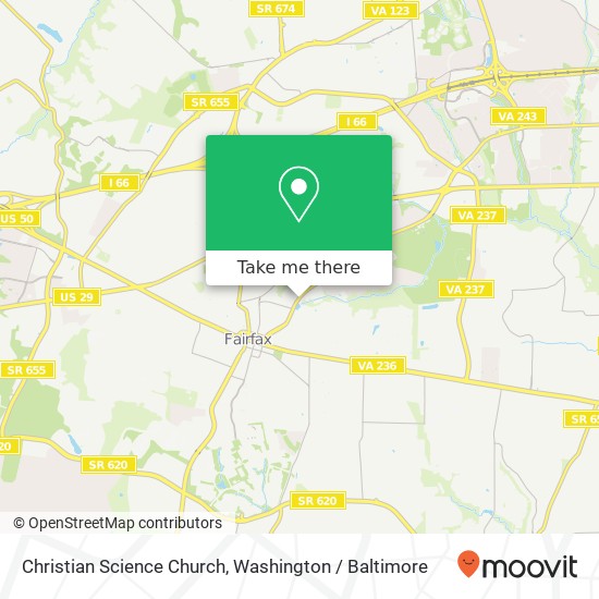 Christian Science Church map