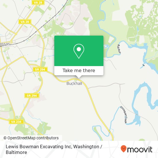 Mapa de Lewis Bowman Excavating Inc