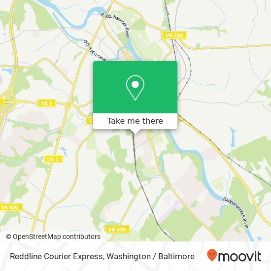 Reddline Courier Express map