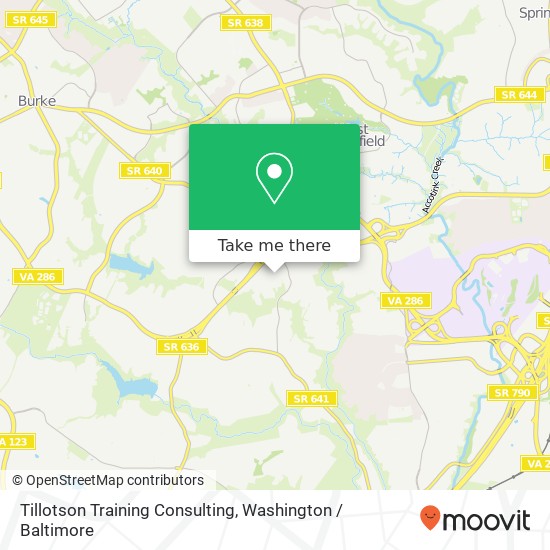 Tillotson Training Consulting map