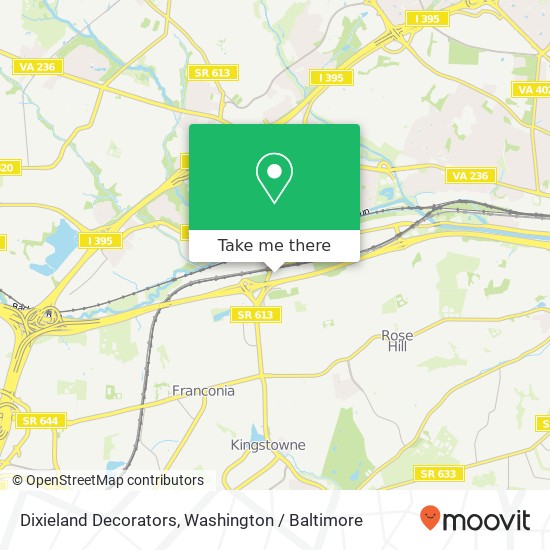 Dixieland Decorators map