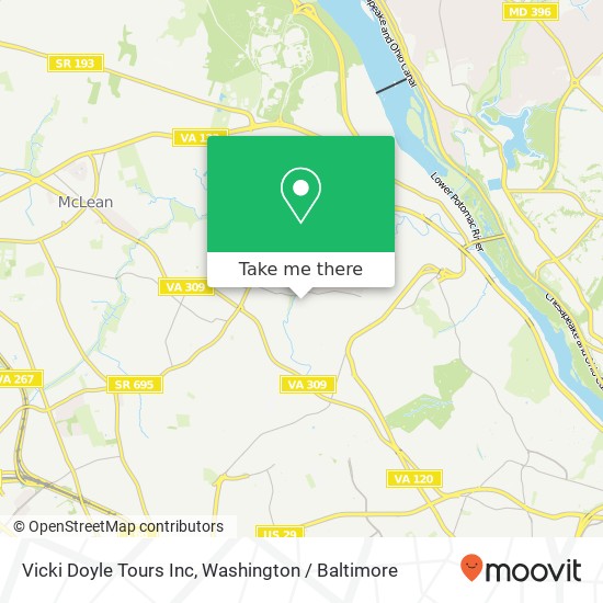 Vicki Doyle Tours Inc map