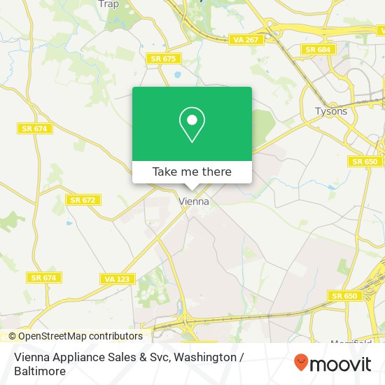 Mapa de Vienna Appliance Sales & Svc