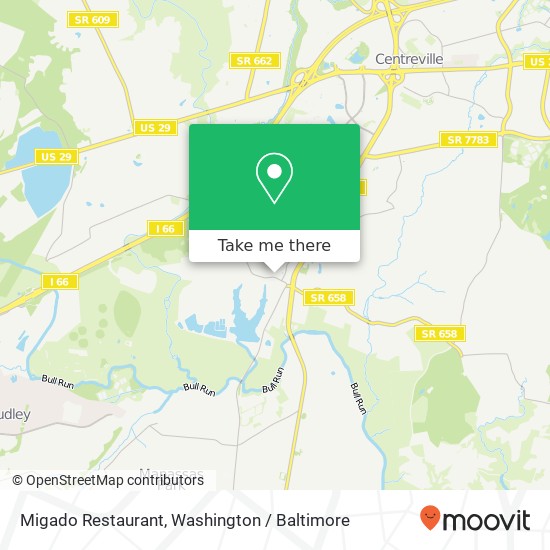 Mapa de Migado Restaurant