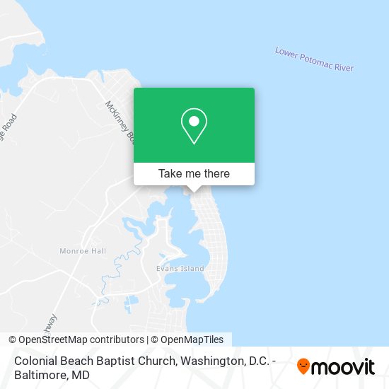 Mapa de Colonial Beach Baptist Church