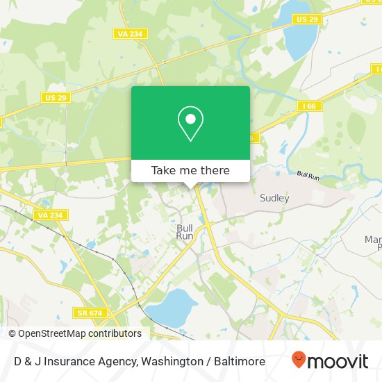 D & J Insurance Agency map