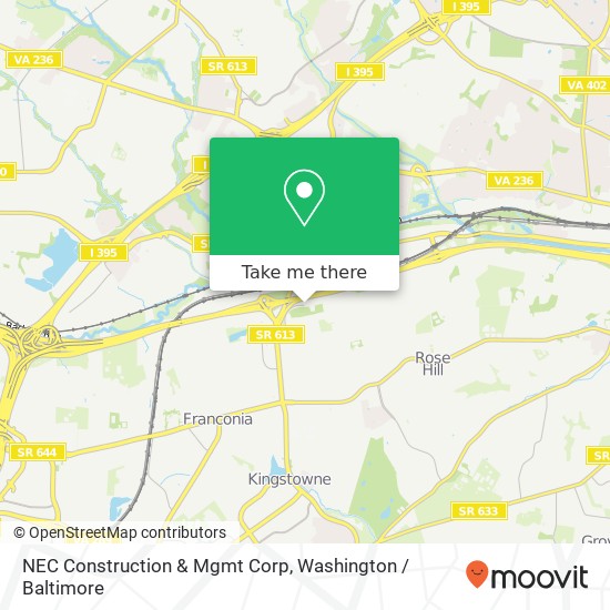 Mapa de NEC Construction & Mgmt Corp