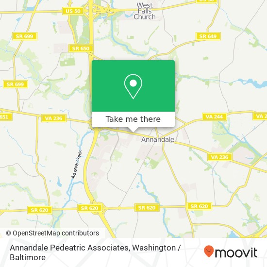 Mapa de Annandale Pedeatric Associates
