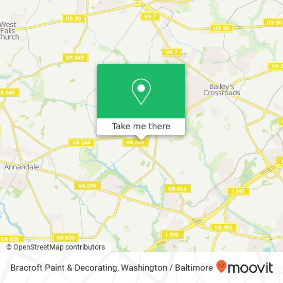 Bracroft Paint & Decorating map