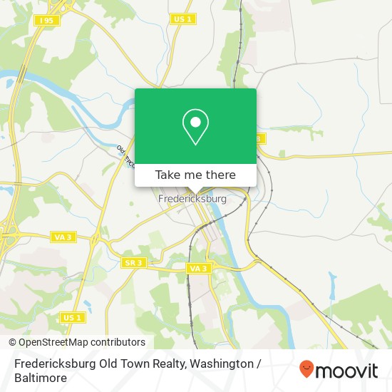Mapa de Fredericksburg Old Town Realty