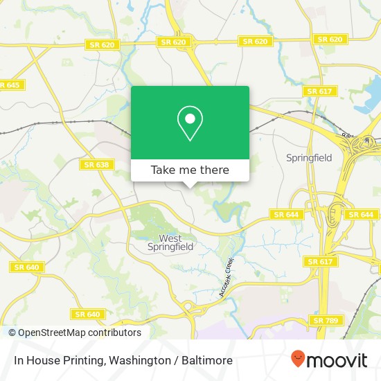 In House Printing map