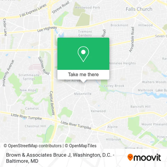 Brown & Associates Bruce J map