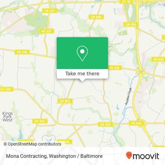 Mona Contracting map