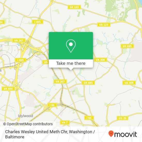 Mapa de Charles Wesley United Meth Chr