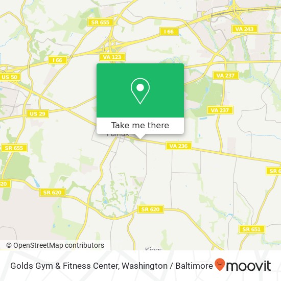 Mapa de Golds Gym & Fitness Center
