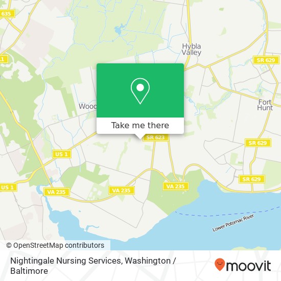 Nightingale Nursing Services map
