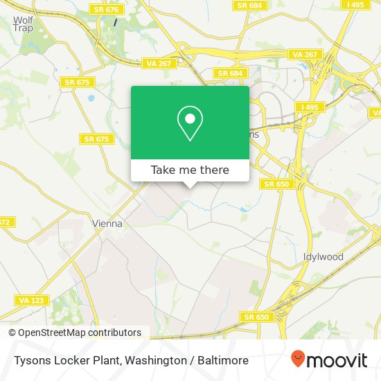 Mapa de Tysons Locker Plant