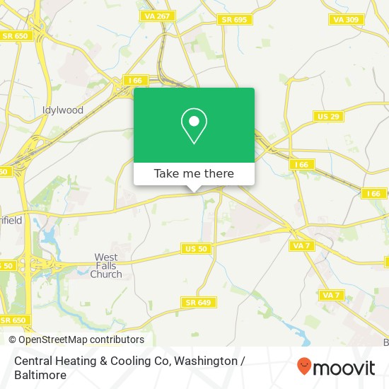 Central Heating & Cooling Co map