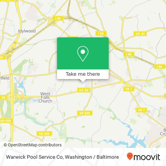 Mapa de Warwick Pool Service Co