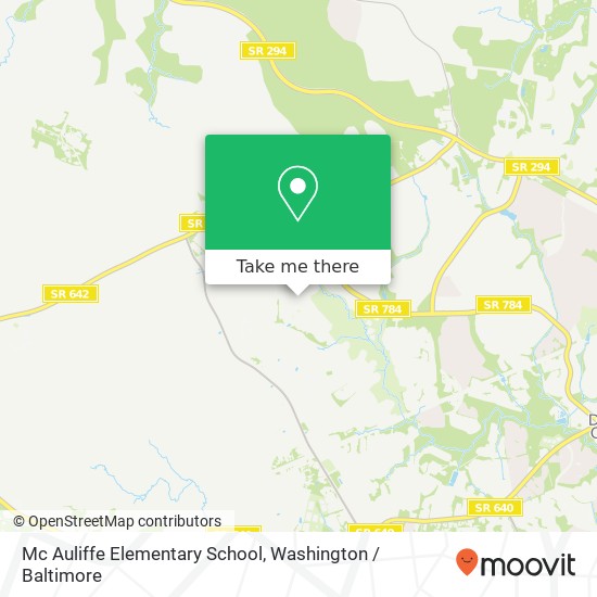 Mapa de Mc Auliffe Elementary School