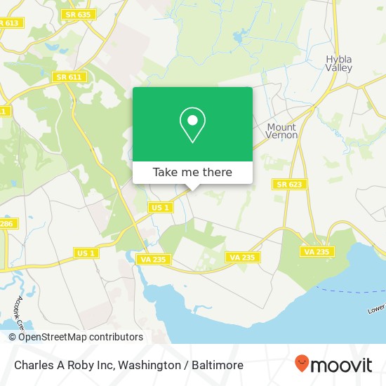 Charles A Roby Inc map