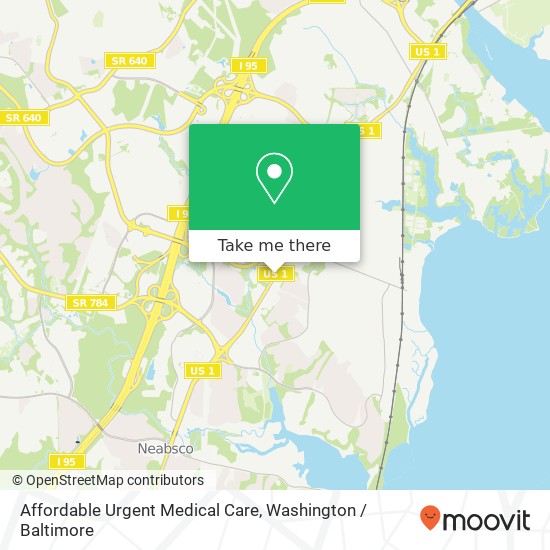Mapa de Affordable Urgent Medical Care