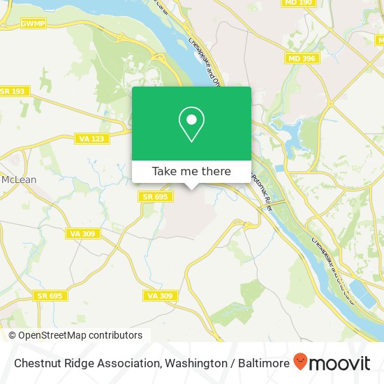 Mapa de Chestnut Ridge Association