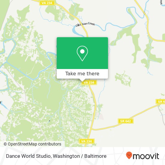 Dance World Studio map