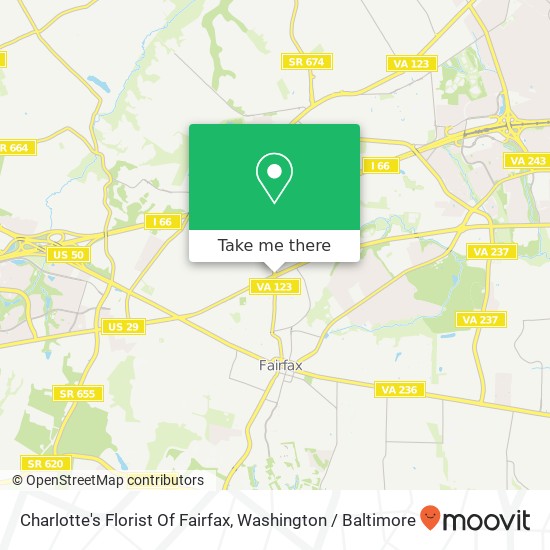 Mapa de Charlotte's Florist Of Fairfax