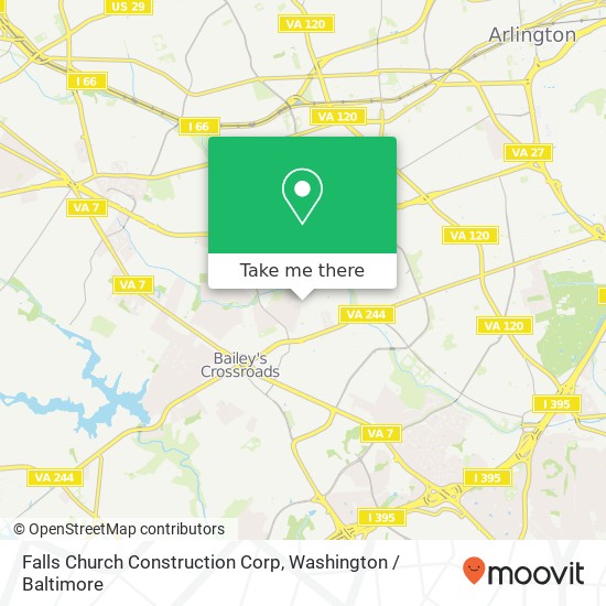 Mapa de Falls Church Construction Corp