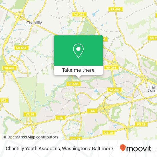 Chantilly Youth Assoc Inc map