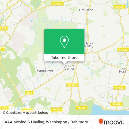 Mapa de AAA Moving & Hauling