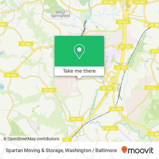 Mapa de Spartan Moving & Storage