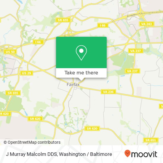 J Murray Malcolm DDS map
