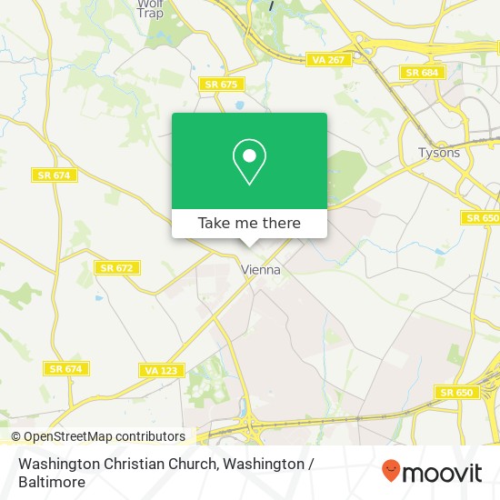 Washington Christian Church map