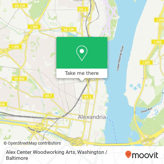 Mapa de Alex Center Woodworking Arts