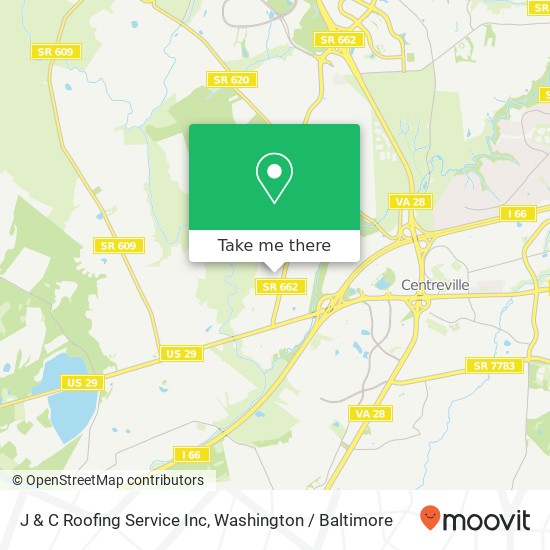 J & C Roofing Service Inc map