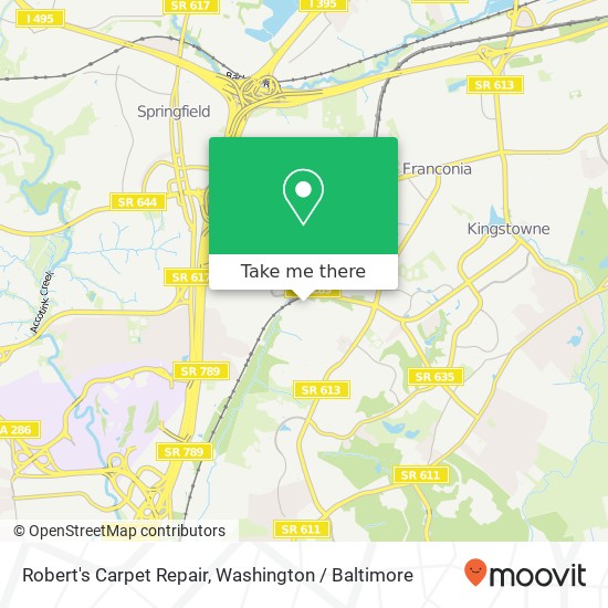 Robert's Carpet Repair map