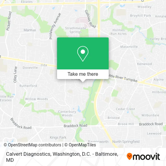 Calvert Diagnostics map