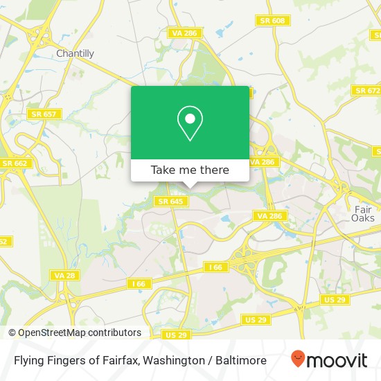 Flying Fingers of Fairfax map