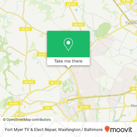 Mapa de Fort Myer TV & Elect Repair