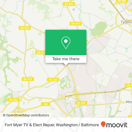 Fort Myer TV & Elect Repair map