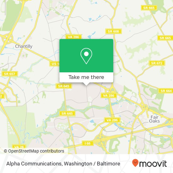 Mapa de Alpha Communications