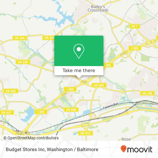 Budget Stores Inc map