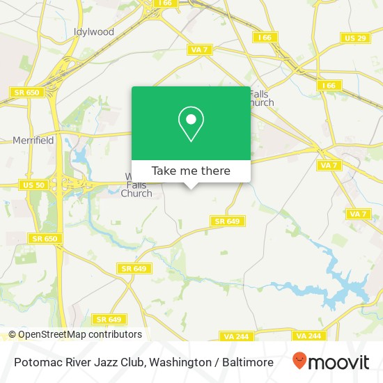 Potomac River Jazz Club map