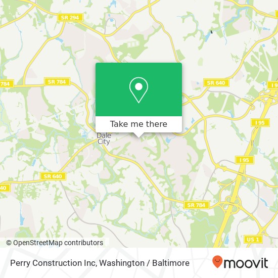 Perry Construction Inc map