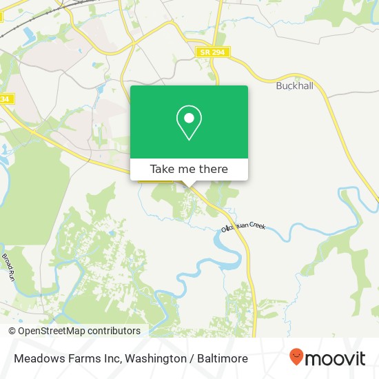 Meadows Farms Inc map