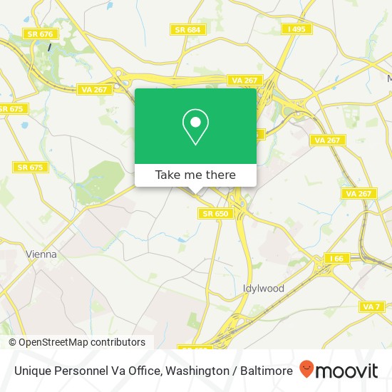 Unique Personnel Va Office map