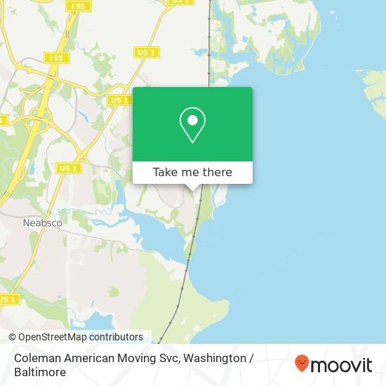Coleman American Moving Svc map