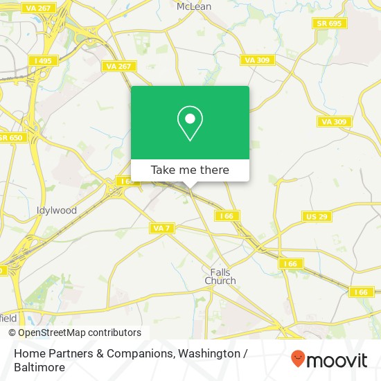 Mapa de Home Partners & Companions